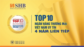 4 năm liên tiếp SHB được vinh danh Top 10 Ngân hàng Việt Nam uy tín nhất