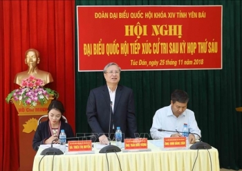 Thường trực Ban Bí thư Trần Quốc Vượng tiếp xúc cử tri huyện Trạm Tấu, Yên Bái