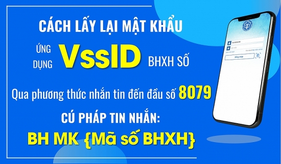 BHXH Việt Nam: Triển khai hình thức cấp lại mật khẩu đăng nhập ứng dụng VssID qua phương thức nhắn tin đến đầu số 8079