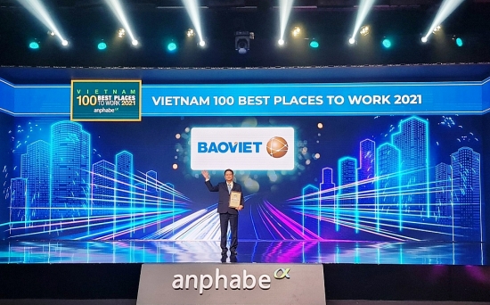 Bảo Việt - Nơi làm việc tốt nhất Việt Nam và Thương hiệu nhà tuyển dụng hấp dẫn năm 2021 do Anphabe công bố