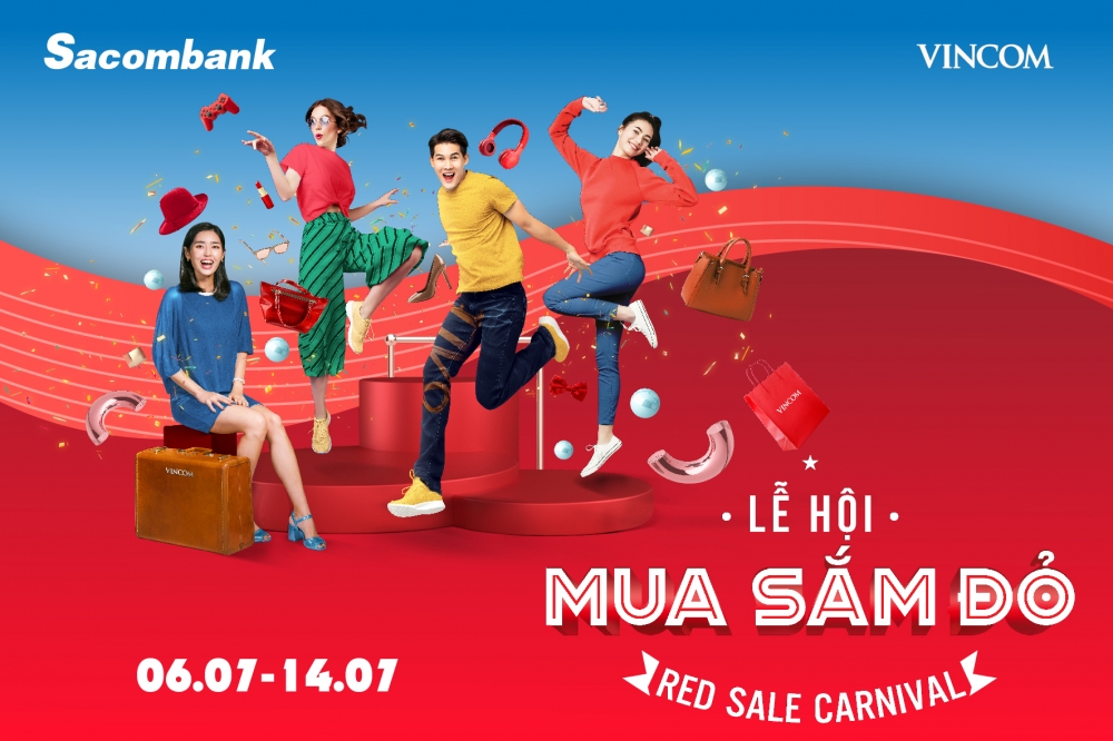 chu the sacombank duoc huong loat uu dai khi mua sam tai vincom