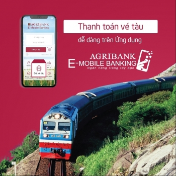 Đặt vé tàu tiện ích trên ứng dụng Agribank E-Mobile Banking.