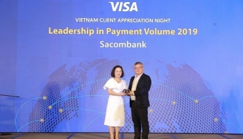 Thẻ Sacombank Visa tiếp tục dẫn đầu thị trường Việt Nam năm 2019