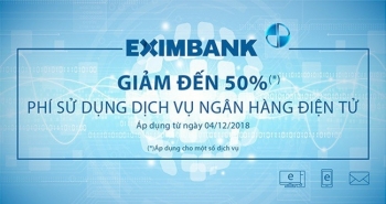 Eximbank giảm phí sử dụng dịch vụ ngân hàng điện tử