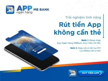 Rút tiền không cần thẻ với App MBBank