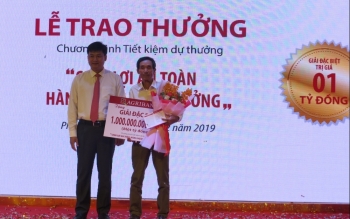 Agribank trao giải đặc biệt 1 tỷ đồng cho khách hàng tại tỉnh Phú Yên