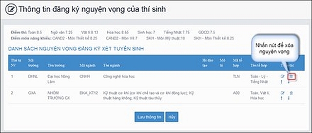 huong dan thi sinh thay doi nguyen vong xet tuyen dai hoc