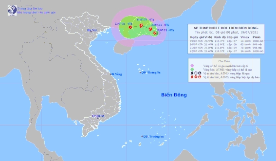 Xuất hiện vùng áp thấp trên Biển Đông, mưa lớn kéo dài