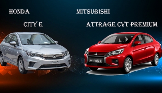 Nên chọn Honda City E 2021 hay Mitsubishi Attrage CVT Premium 2021?