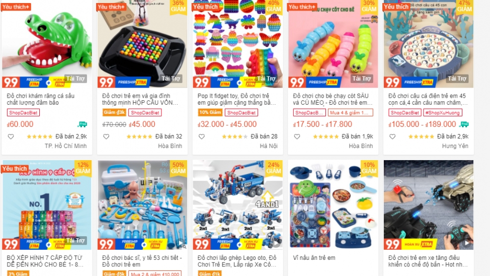 Cẩn trọng với đồ chơi trẻ em trên 'chợ online' không rõ nguồn gốc, xuất xứ