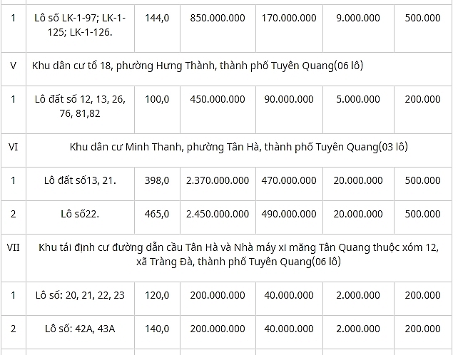 dau gia quyen su dung dat tai thanh pho tuyen quang tinh tuyen quang