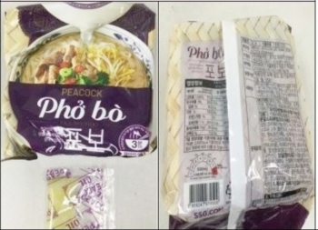 Phở ăn liền của Acecook sản xuất bị thu hồi ở Hàn Quốc