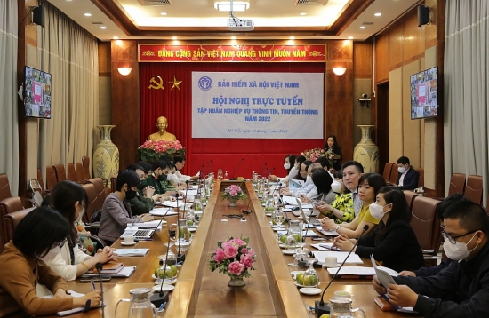BHXH Việt Nam tổ chức Hội nghị trực tuyến tập huấn nghiệp vụ thông tin, truyền thông năm 2022