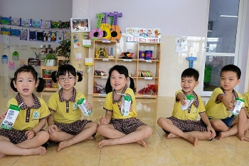 Hơn 1 triệu trẻ mẫu giáo và học sinh tiểu học Hà Nội tham gia chương trình Sữa học đường
