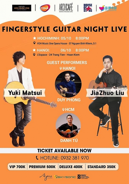 Tháng 10 cùng tour diễn Fingerstyle guitar 2019 của Yuki Matsui tại Việt Nam