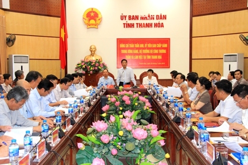 doan cong tac cua bo truong bo cong thuong lam viec voi tinh thanh hoa