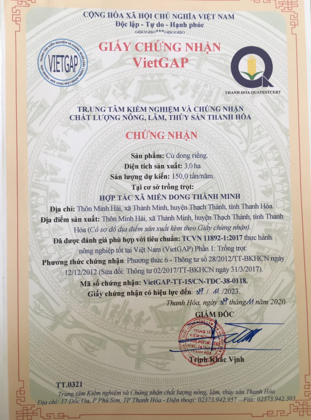 Thương hiệu miến dong Thành Minh đạt tiêu chuẩn VietGAP được người tiêu dùng ưa chuộng