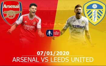 Bóng đá Anh FA Cup: Arsenal vs Leeds (2h56 ngày 07/01)