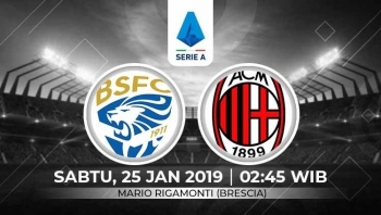 Bóng đá Italia 2019/20: Brescia vs AC Milan (2h45 ngày 25/01)
