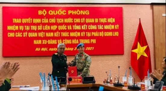 Sĩ quan Việt Nam được cử đi làm nhiệm vụ tại trụ sở Liên Hợp Quốc
