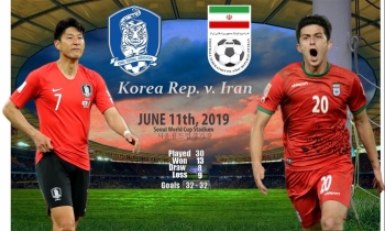Bóng đá Giao hữu quốc tế 2019: Hàn Quốc vs Iran (18h00 ngày 11/6)