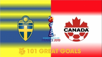 Bóng đá nữ World Cup 2019: Thụy Điển vs Canada (2h00 ngày 25/6)