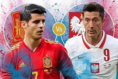 Bóng đá Euro 2021: Tây Ban Nha vs Ba Lan (2h00 ngày 20/06)