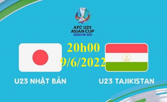 Bóng đá U23 châu Á: Trận đấu giữa U23 Nhật Bản vs U23 Tajikistan, 20h00 ngày 9/6/2022