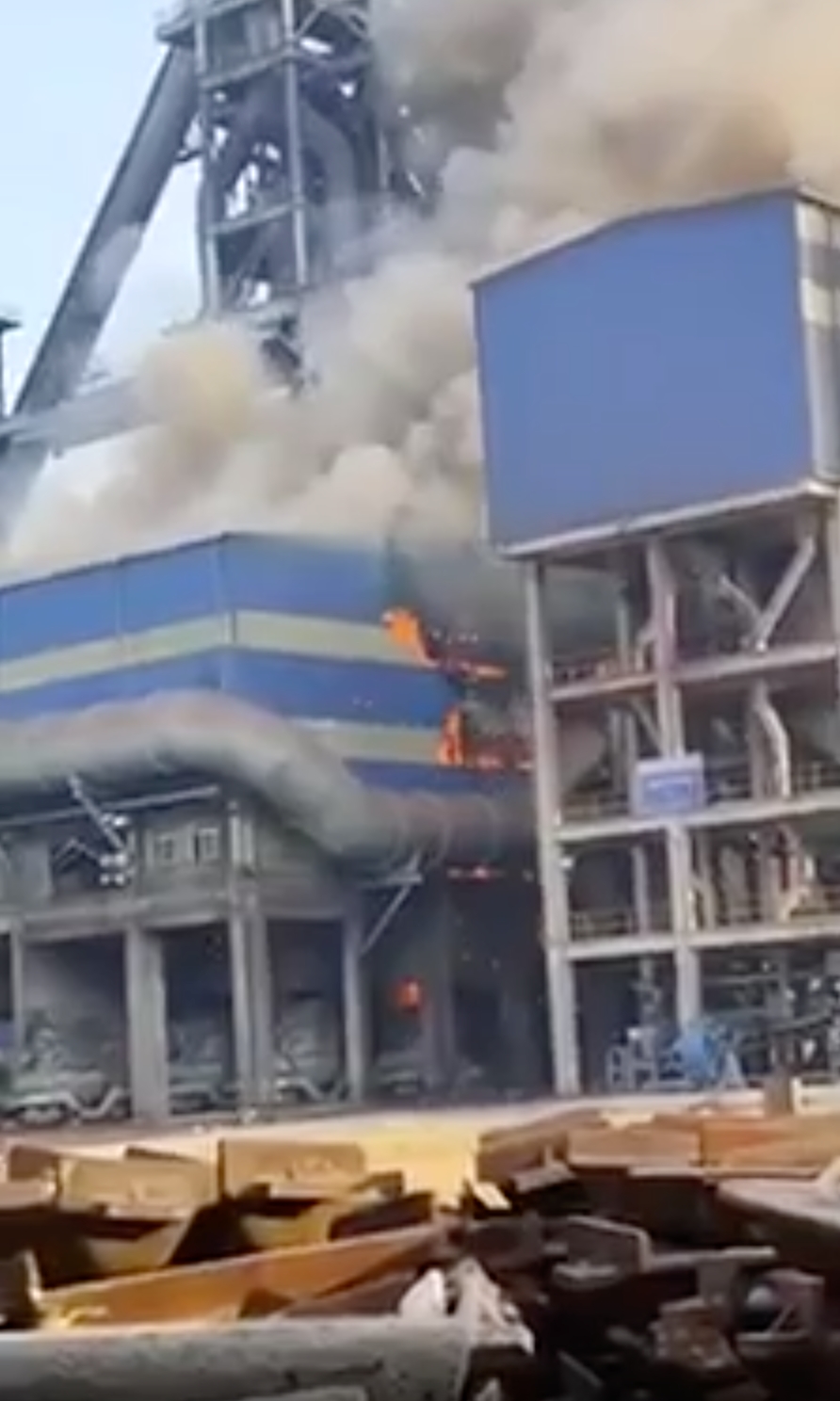Sự cố cháy tại nhà máy thép Hoà Phát Dung Quất