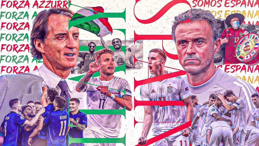 Bóng đá Euro 2021: Trận đấu giữa đội tuyển Ý vs Tây Ban Nha (BÁN KẾT, 2h00 ngày 7/7)