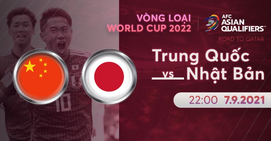 Xem Trung Quốc vs Nhật Bản 22h00 ngày 7/9/2021, vòng loại World Cup 2022 khu vực châu Á