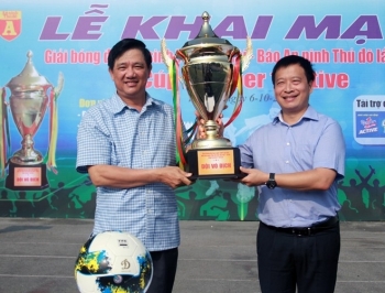 Khai mạc giải bóng đá học sinh THPT Hà Nội - Báo An ninh Thủ đô lần thứ XIX