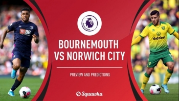 Bóng đá Ngoại hạng Anh 2019/2020: Bournemouth vs Norwich City (VÒNG 9 - 21h00 ngày 19/10)