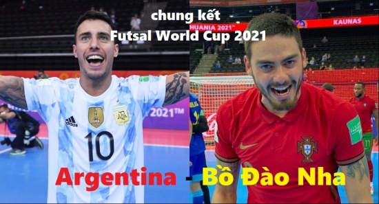 Xem futsal Argentina vs Bồ Đào Nha 00h00 ngày 4/10/2021, chung kết Futsal World Cup 2021