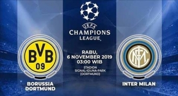 Bóng đá C1 Châu Âu 2019/2020: Dortmund vs Inter Milan (Lượt trận 4 - 3h00 ngày 6/11)