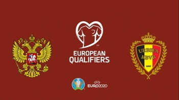 Bóng đá VL Euro 2020: Nga vs Bỉ (00h00 ngày 17/11)
