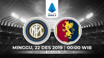 Bóng đá Italia 2019/20: Inter Milan vs Genoa (00h00 ngày 22/12)