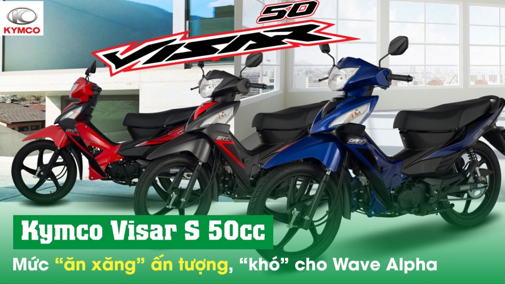 Kymco Visar S: Mức “ăn xăng” ấn tượng, “khó” cho Wave Alpha