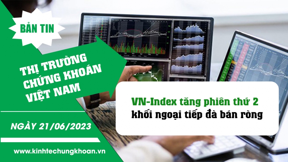 Bản tin chứng khoán ngày 21/6/2023: Sắc xanh lan tỏa trên diện rộng, VN-Index tăng phiên thứ 2