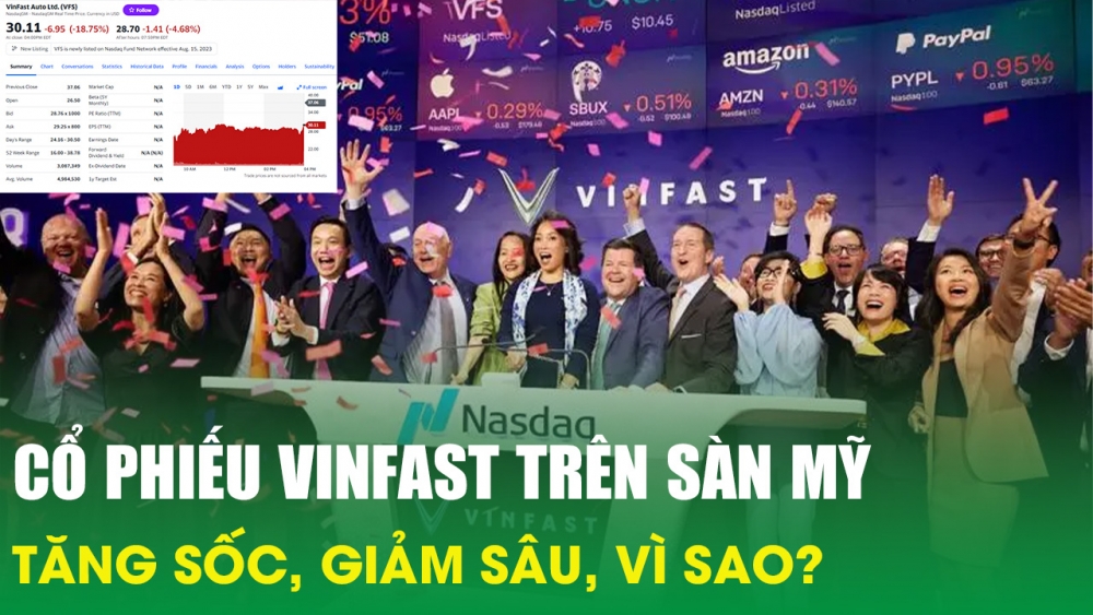 Cổ phiếu VinFast trên sàn Mỹ tăng sốc, giảm sâu, vì sao?