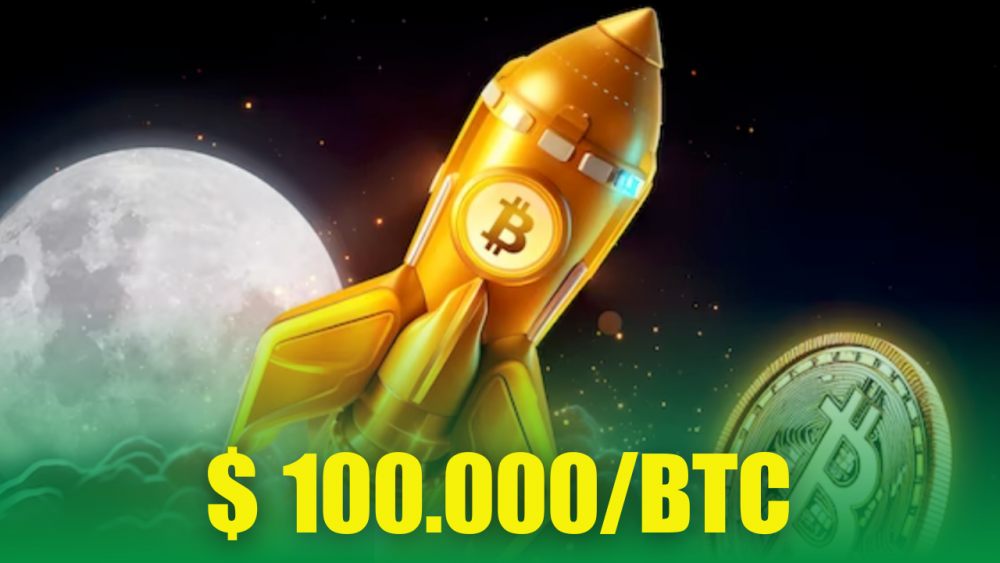 Bitcoin tăng mạnh lên 100.000 USD, không có giới hạn trong năm 2024