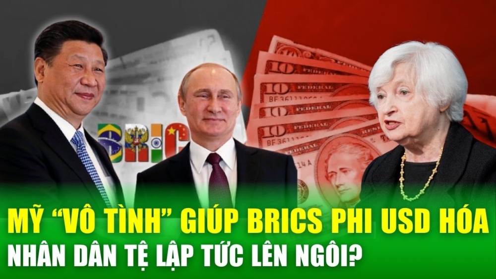 Tin nóng 24h: Mỹ không ngờ tự tay giúp BRICS “phi USD hóa”, đồng nhân dân tệ Trung Quốc “lên ngôi”?
