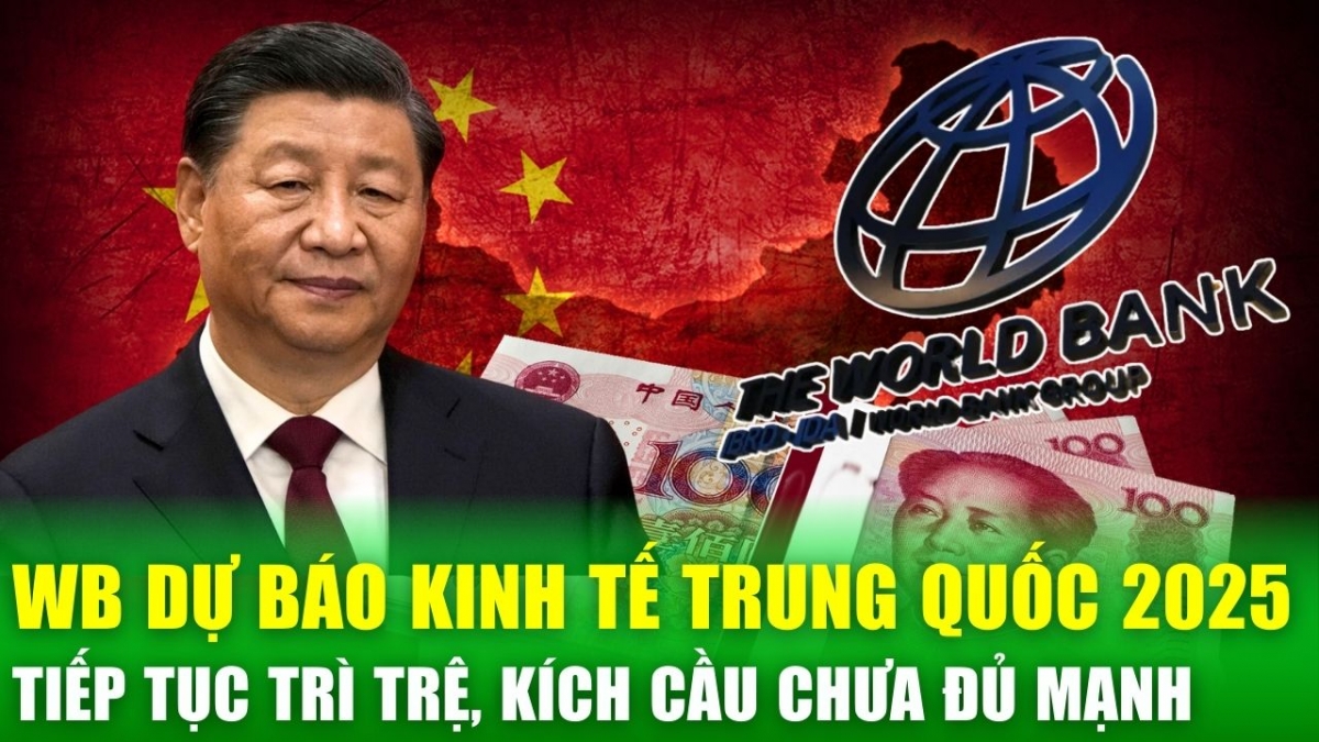 WB dự báo kinh tế Trung Quốc 2025: Kích cầu chưa đủ mạnh, tăng trưởng vẫn giảm tốc