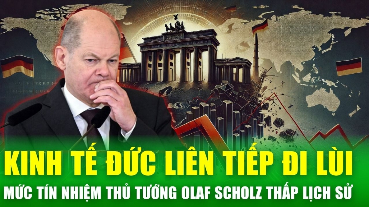 Kinh tế Đức trước bờ vực suy thoái kéo dài, mức tín nhiệm Thủ tướng Olaf Scholz thấp lịch sử